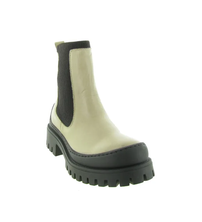 bottines et boots - Chelsea - femme - Cuir - Beige - Creator