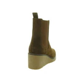 bottines et boots - Chelsea - femme - Cuir - Marron - Unisa