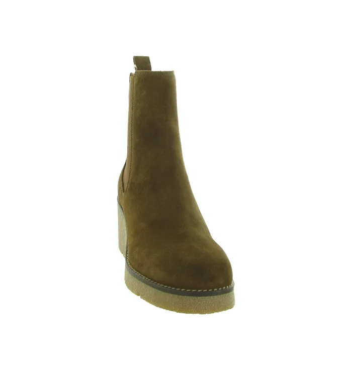 bottines et boots - Chelsea - femme - Cuir - Marron - Unisa
