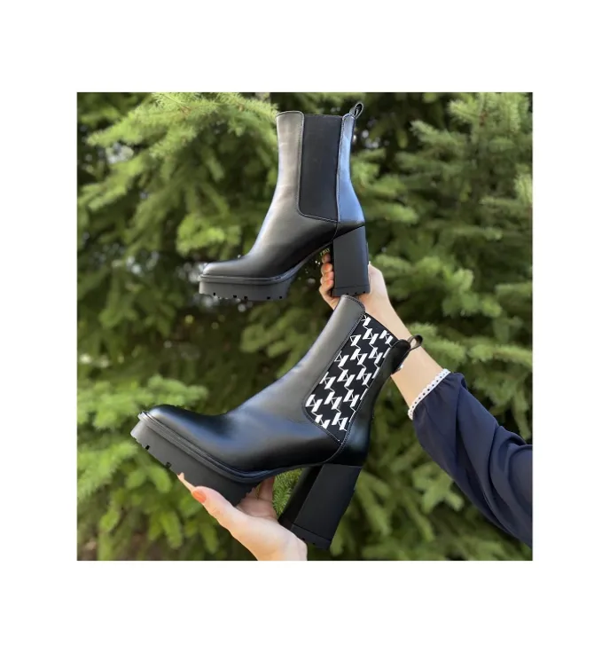 bottines et boots - Chelsea - femme - Cuir - Noir - Karl lagerfeld