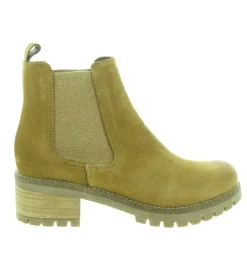 bottines et boots - Chelsea - femme - Cuir - Jaune - Minka design