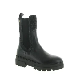 bottines et boots - Chelsea - femme - Cuir - Noir - Tommy hilfiger