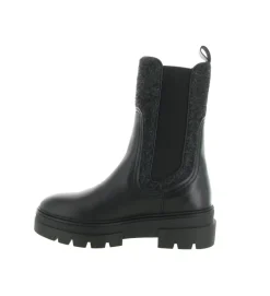 bottines et boots - Chelsea - femme - Cuir - Noir - Tommy hilfiger