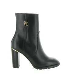 bottines et boots - Chelsea - femme - Cuir - Noir - Tommy hilfiger