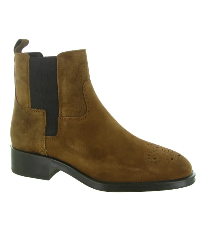 bottines et boots - Chelsea - femme - Nubuck - Marron - Alpe