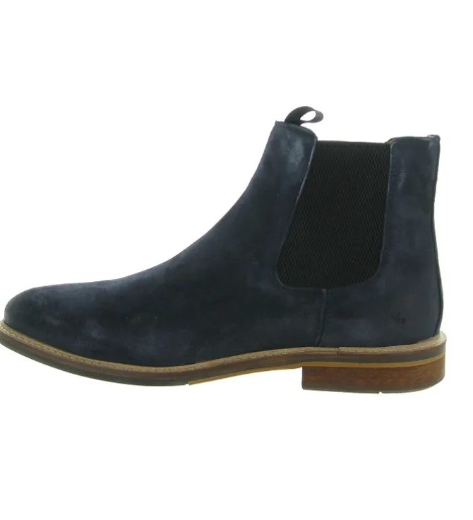 bottines et boots - Chelsea - homme - Cuir - Bleu Marine - Schmoove