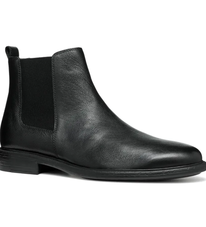 bottines et boots - Chelsea - homme - Nubuck - Noir - Geox