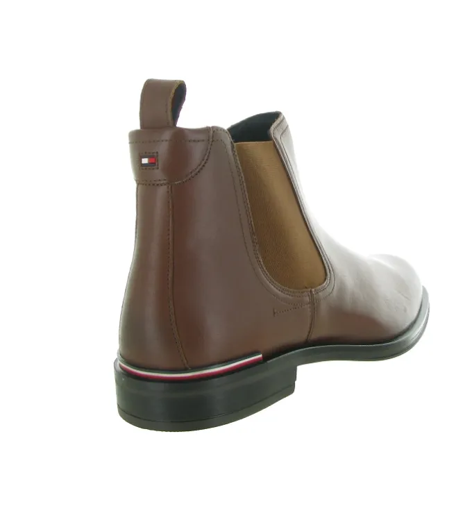 bottines et boots - Chelsea - homme - Cuir - Marron - Tommy hilfiger