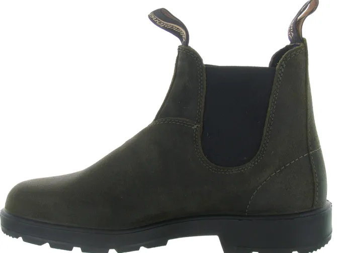 bottines et boots - Chelsea - homme - Cuir - Kaki - Blundstone