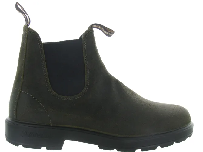 bottines et boots - Chelsea - homme - Cuir - Kaki - Blundstone