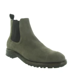 bottines et boots - Chelsea - homme - Nubuck - Taupe - Black stone