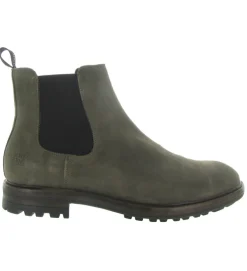 bottines et boots - Chelsea - homme - Nubuck - Taupe - Black stone