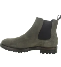bottines et boots - Chelsea - homme - Nubuck - Taupe - Black stone