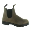 bottines et boots - Chelsea - homme - Nubuck - Marron - Blundstone