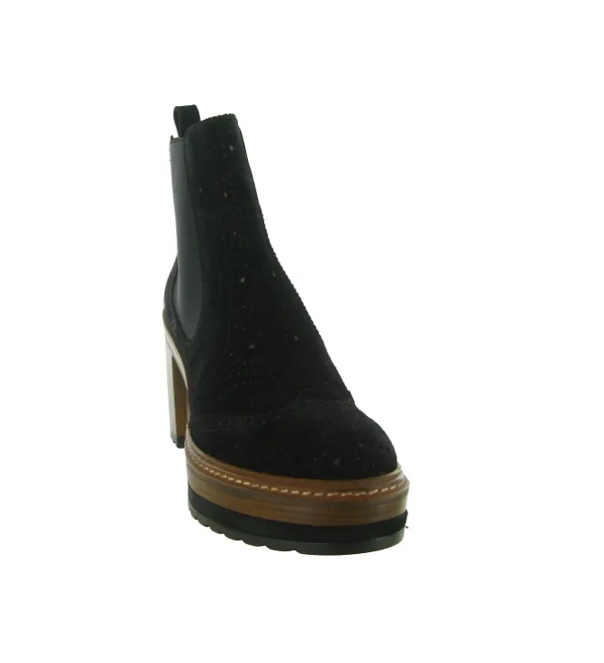 bottines et boots - Classique & Chic - femme - Nubuck - Noir - Pons quintana