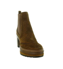 bottines et boots - Classique & Chic - femme - Nubuck - Camel - Pons quintana