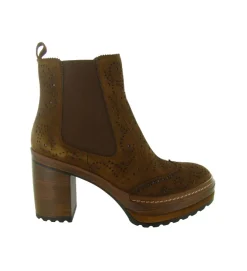 bottines et boots - Classique & Chic - femme - Nubuck - Camel - Pons quintana
