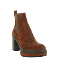 bottines et boots - Classique & Chic - femme - Nubuck - Bordeaux - Pons quintana