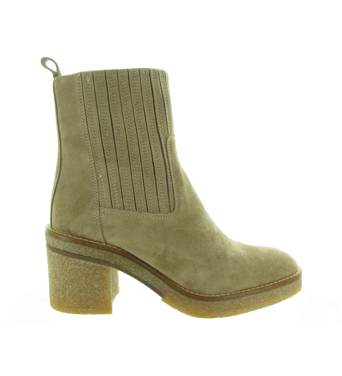 bottines et boots - Classique & Chic - femme - Nubuck - Beige - Alpe