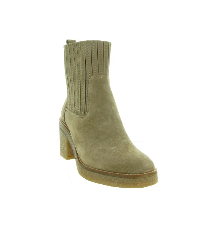 bottines et boots - Classique & Chic - femme - Nubuck - Beige - Alpe