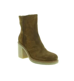 bottines et boots - Classique & Chic - femme - Nubuck - Marron - Julie dee