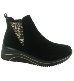 bottines et boots - Classique & Chic - femme - Nubuck - Noir - Remonte