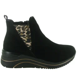 bottines et boots - Classique & Chic - femme - Nubuck - Noir - Remonte