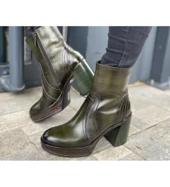 bottines et boots - Classique & Chic - femme - Nubuck - Vert - Pons quintana