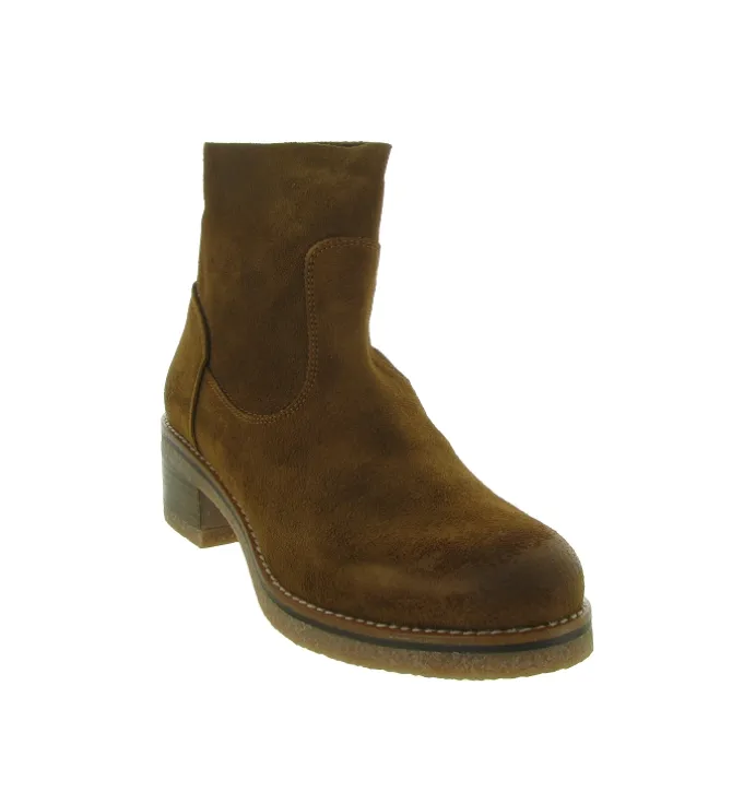 bottines et boots - Classique & Chic - femme - Nubuck - Marron - Minka design