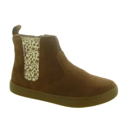 bottines et boots - - junior fille - Nubuck - Camel - Shoo pom