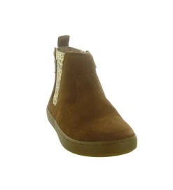 bottines et boots - - junior fille - Nubuck - Camel - Shoo pom