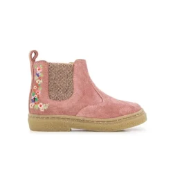 bottines et boots - - junior fille - Nubuck - Rose - Pom d api