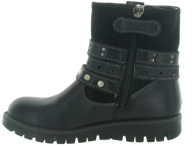 bottines et boots - - junior fille - Cuir - Noir - Primigi