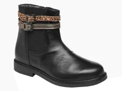 bottines et boots - - junior fille - Cuir - Noir - Bopy