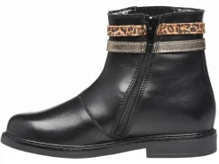 bottines et boots - - junior fille - Cuir - Noir - Bopy