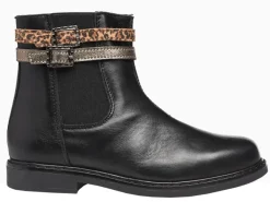 bottines et boots - - junior fille - Cuir - Noir - Bopy