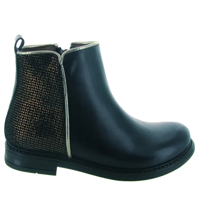 bottines et boots - - junior fille - Cuir - Bleu Marine - Bellamy