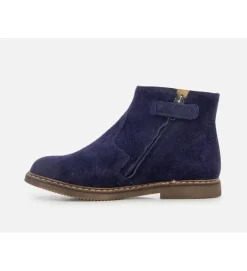 bottines et boots - - junior fille - Cuir - Bleu Marine - Pom d api