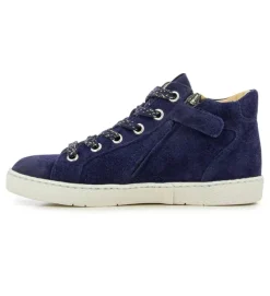 bottines et boots - - junior fille - Cuir - Bleu Marine - Pom d api