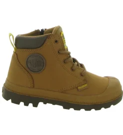 bottines et boots - - junior garcon - Cuir - Marron - Palladium
