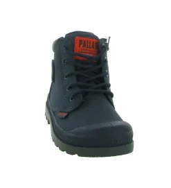 bottines et boots - - junior garcon - Cuir - Bleu Marine - Palladium