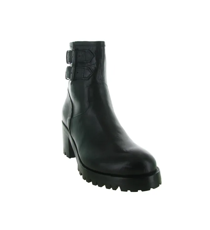 bottines et boots - Motardes - femme - Cuir - Noir - Jo ghost