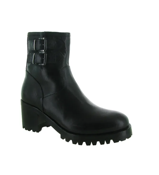 bottines et boots - Motardes - femme - Cuir - Noir - Jo ghost