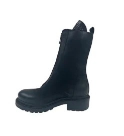 bottines et boots - Motardes - femme - Cuir - Noir - Metisse