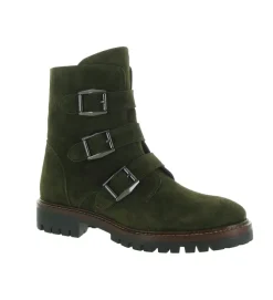 bottines et boots - Motardes - femme - Nubuck - Kaki - Alpe