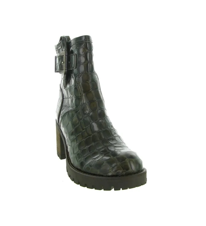 bottines et boots - Motardes - femme - Cuir - Bronze - Minka design