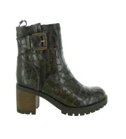 bottines et boots - Motardes - femme - Cuir - Bronze - Minka design
