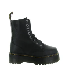 bottines et boots - Motardes - femme - Cuir - Noir - Doc martens