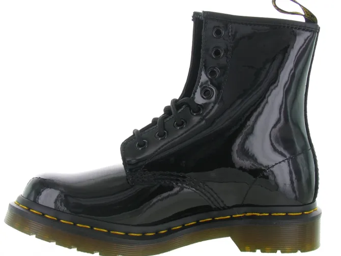 bottines et boots - Motardes - femme - Cuir - Noir - Doc martens