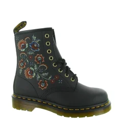 bottines et boots - Motardes - femme - Cuir - Noir - Doc martens